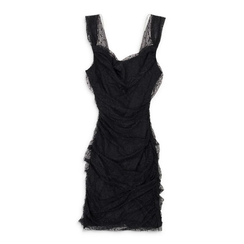 The ultimate guide to stylish women’s fashion   CALLIPYGIAN POINT D'ESPRIT BLACK MINI DRESS