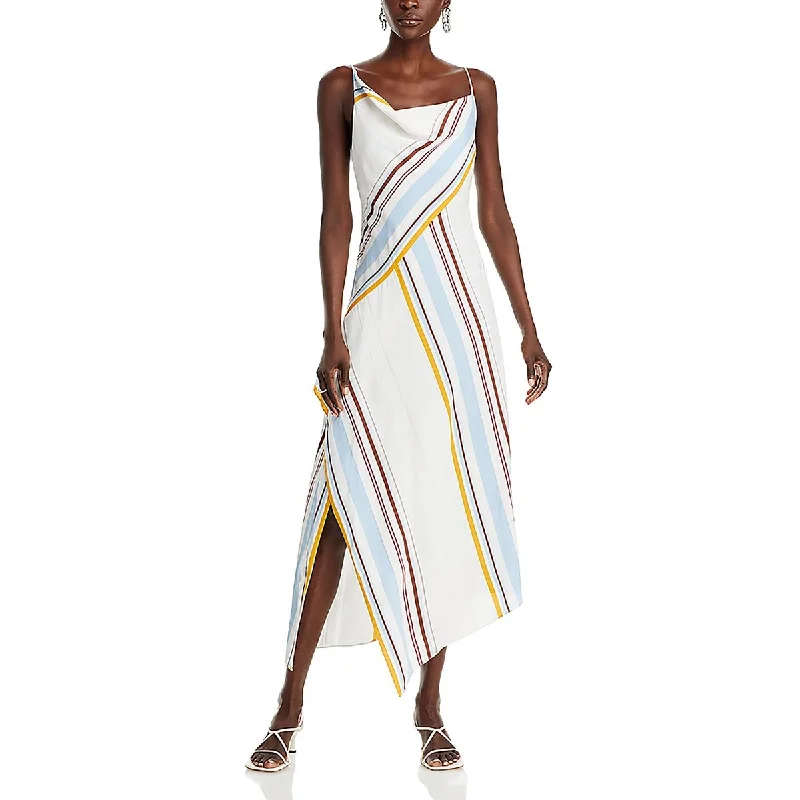 Iconic women’s outfits that never go out of style   Womens Asymmetric Adjustable Spaghetti Straps Midi Dress