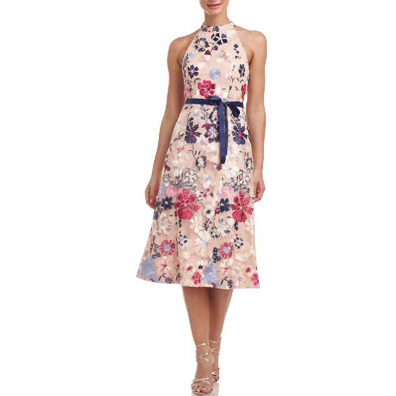 Versatile fashion options for every occasion   Eleanor Tea Womens Embroidered Floral Midi Dress