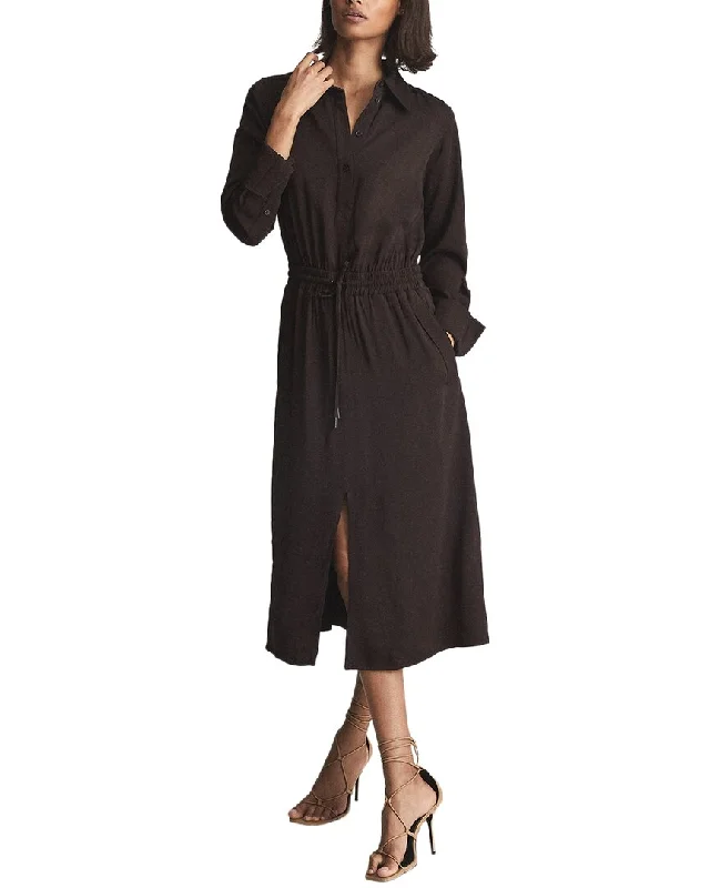 Refresh your wardrobe with trendy women’s apparel   Reiss Astrid Plain Belted Midi Dress