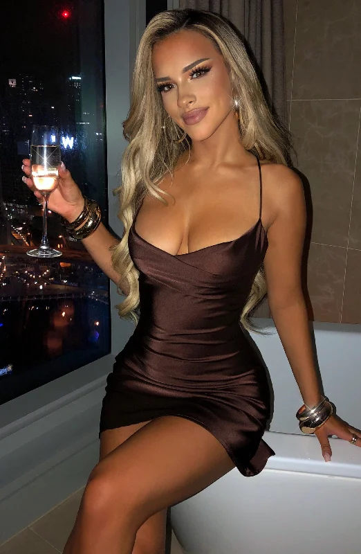 Dress to impress with elegant women’s wear   Avianna Mini Dress - Chocolate