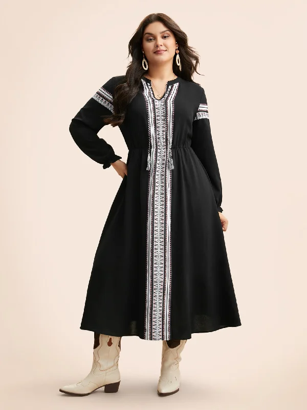 The ultimate destination for women’s clothing   Bandana Tie Knot Lantern Sleeve Dress