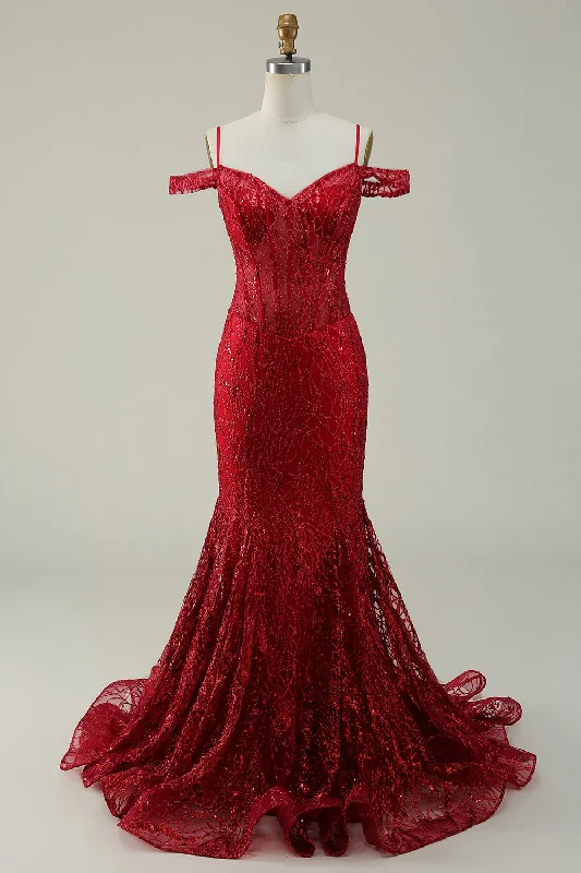 Women’s clothing that combines comfort and style Burgundy Mermaid Cold Shoulder Long Prom Dress Women’s clothing that combines comfort and style Burgundy Mermaid Cold Shoulder Long Prom Dress
