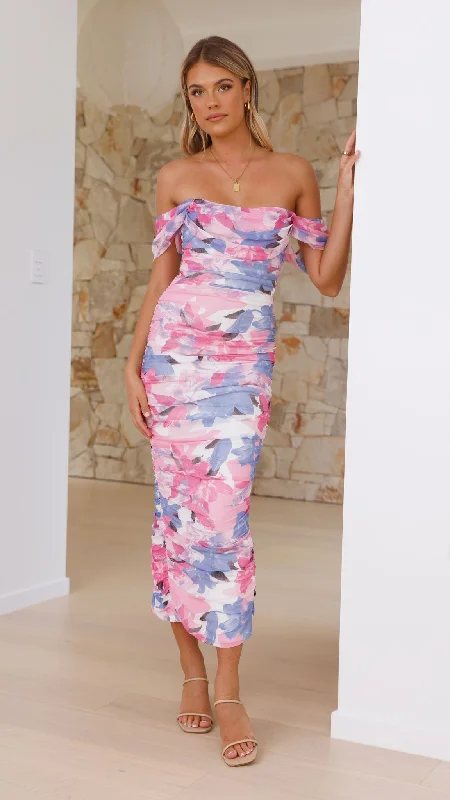 Women’s clothing to inspire confidence and beauty Kylie Maxi Dress - Pink/Blue Floral Women’s clothing to inspire confidence and beauty Kylie Maxi Dress - Pink/Blue Floral