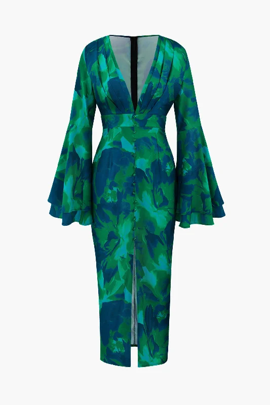Express your style with fashionable women’s clothing Floral Print V-neck Slit Maxi Dress Express your style with fashionable women’s clothing Floral Print V-neck Slit Maxi Dress