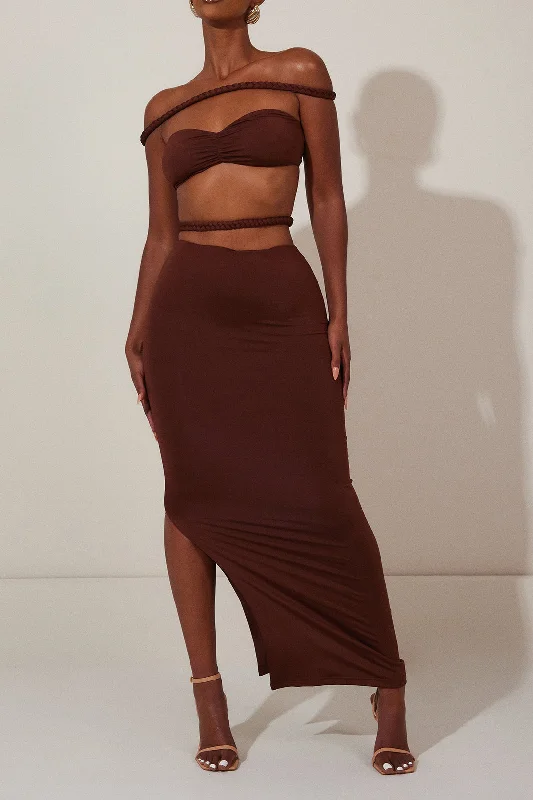 Everyday essentials for a stylish wardrobe   Braids Bare Shoulder Cut Out Maxi Dress