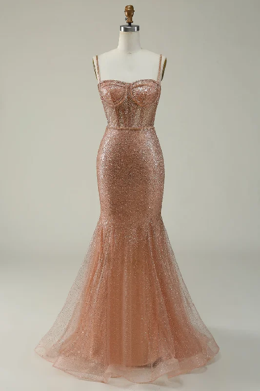 Comfortable yet stylish outfits for women on the go Mermaid Spaghetti Straps Blush Sequins Long Prom Dress Comfortable yet stylish outfits for women on the go Mermaid Spaghetti Straps Blush Sequins Long Prom Dress