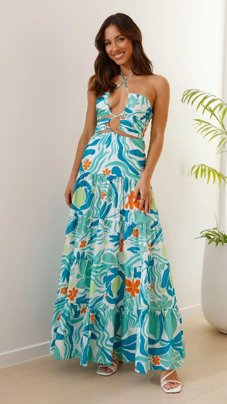 Cozy women’s clothing for the colder months   Montero Maxi Dress - Montero Print