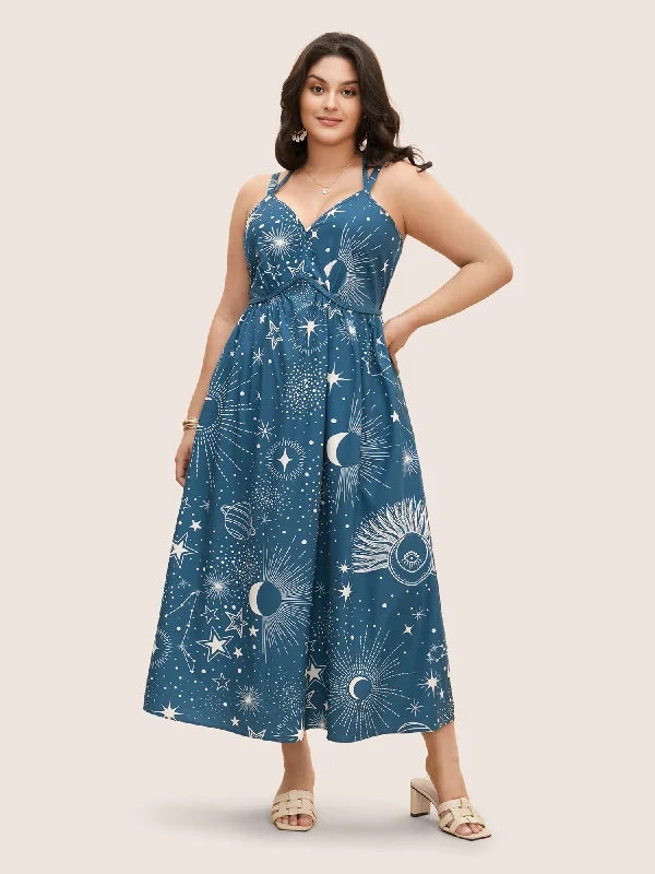 Chic, modern fashion for empowered women Moon & Star Contrast Webbing Tie Knot Dress Chic, modern fashion for empowered women Moon & Star Contrast Webbing Tie Knot Dress