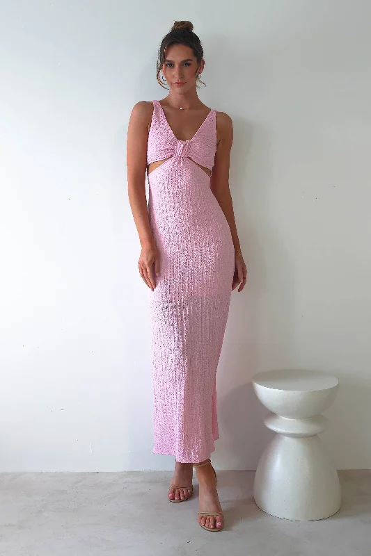 Fashion-forward styles that make a statement   Nakia Textured Maxi Dress | Pink