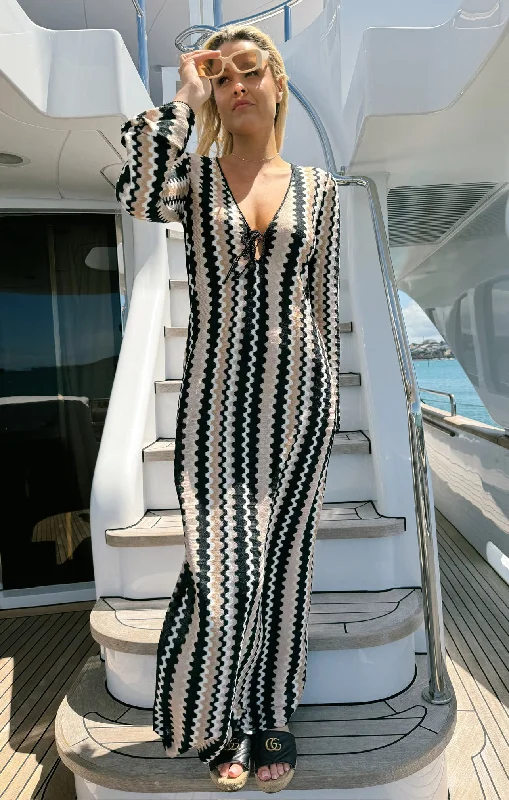 Comfortable yet fashionable women’s wear   Vacay Coverup ~ Neutral Groovy Knit