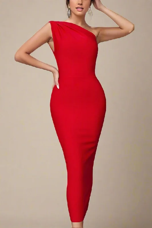 Bold and beautiful clothing for every woman   Ally Bodycon Midi Dress - Lipstick Red