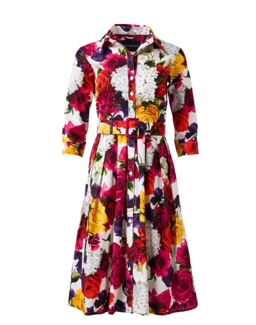 Effortlessly chic fashion for today’s woman Audrey Multi Floral Print Cotton Stretch Dress Effortlessly chic fashion for today’s woman Audrey Multi Floral Print Cotton Stretch Dress