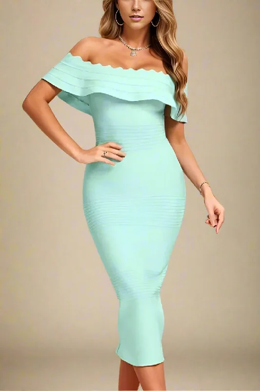 Elegant and comfortable women’s fashion wear   Billie Bandage Midi Dress - Mint Green