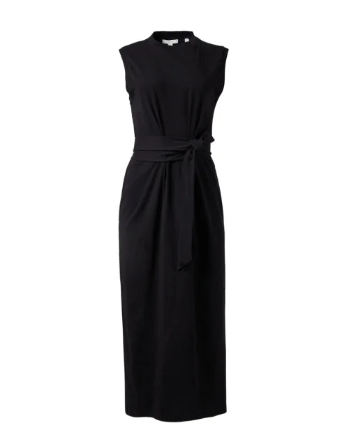 Women’s fashion that reflects your personality   Black Cotton Wrap Dress
