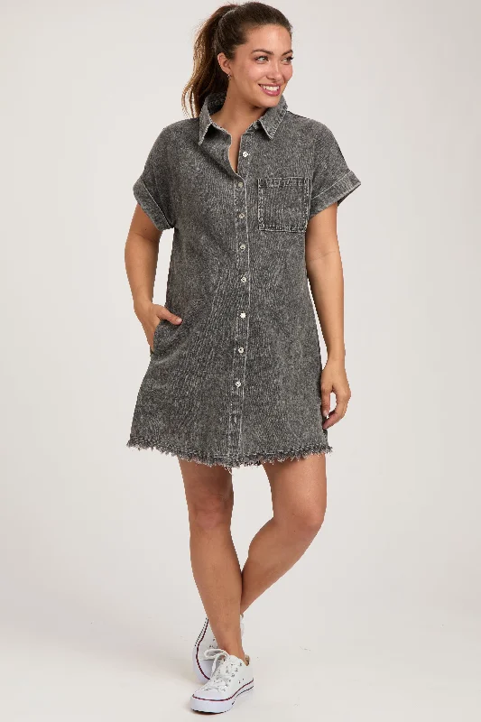 Refresh your wardrobe with trendy women’s apparel Black Denim Button Up Maternity Dress Refresh your wardrobe with trendy women’s apparel Black Denim Button Up Maternity Dress