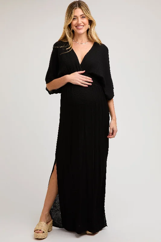 Look and feel your best in our women’s wear Black Lightweight Deep V-Neck Maternity Maxi Dress Look and feel your best in our women’s wear Black Lightweight Deep V-Neck Maternity Maxi Dress