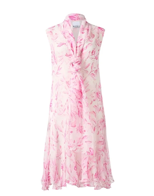 Casual yet chic women’s outfits for work or play   Celhia Pink Floral Print Dress