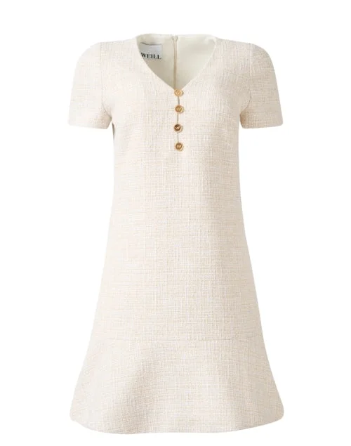 Comfortable yet fashionable women’s wear   Chad Ecru Tweed Dress