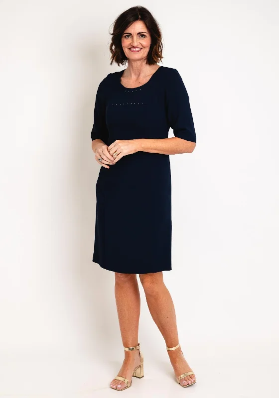 The ultimate destination for women’s clothing Christina Felix Rhinestone Detail Pencil Knee Length Dress, Navy The ultimate destination for women’s clothing Christina Felix Rhinestone Detail Pencil Knee Length Dress, Navy