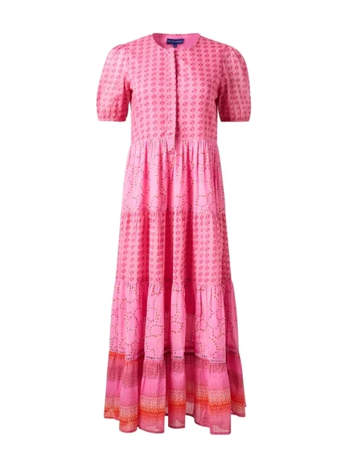 Feminine silhouettes for the modern woman   Daphne Pink Print Dress
