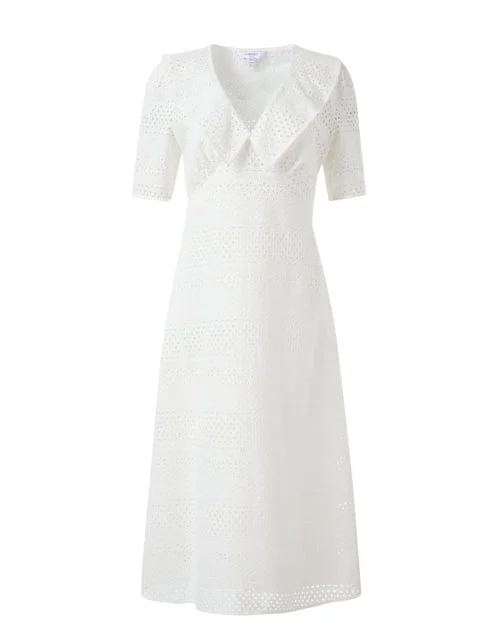 Step into style with our women’s clothing collection   Ella White Broderie Dress