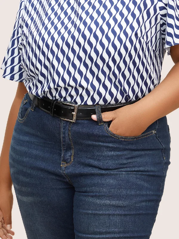 Bold and sophisticated looks for every woman   Fashionable Square Buckle Pu Belt