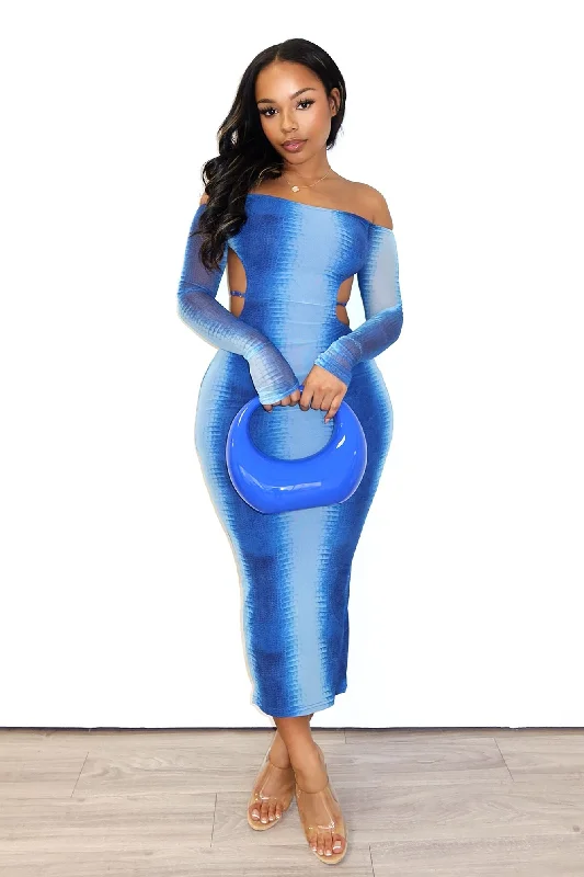 Women’s fashion that reflects your personality   Feel For You Mesh Off Shoulder Dress