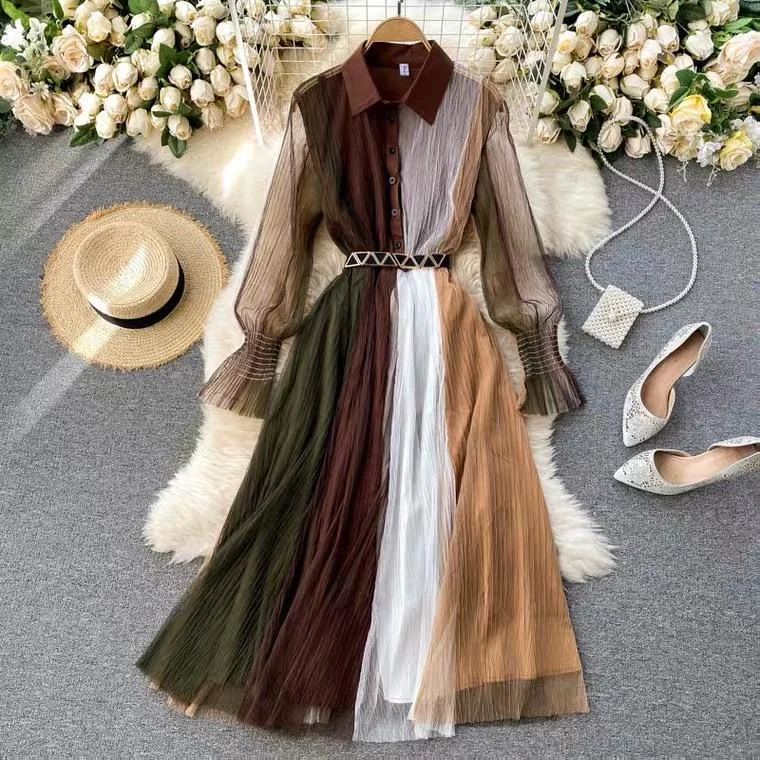 Chic and comfortable clothing for busy women   Harold Mesh Detailed Dress