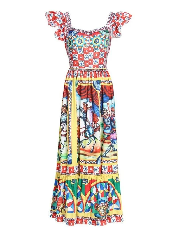 Fashion-forward styles that make a statement   Indi Corset Print Midi Dress - Red Print