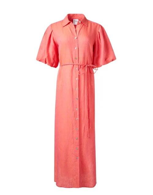 Versatile fashion options for every occasion   Madeline Peony Pink Linen Dress