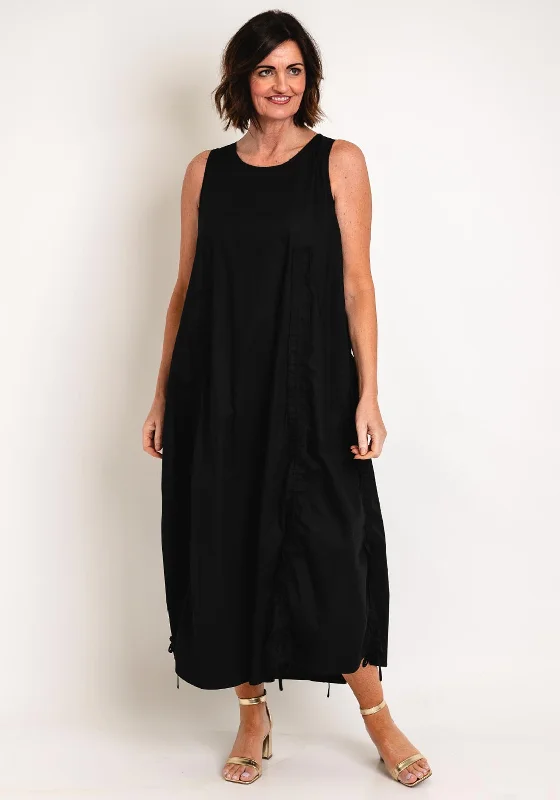 Summer-ready fashion for stylish women Malissa J Drawstring Detail Cotton Maxi Dress, Black Summer-ready fashion for stylish women Malissa J Drawstring Detail Cotton Maxi Dress, Black