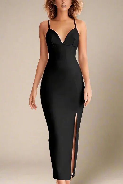 Essential women’s clothing for every season   Milan Bandage Midi Dress - Classic Black