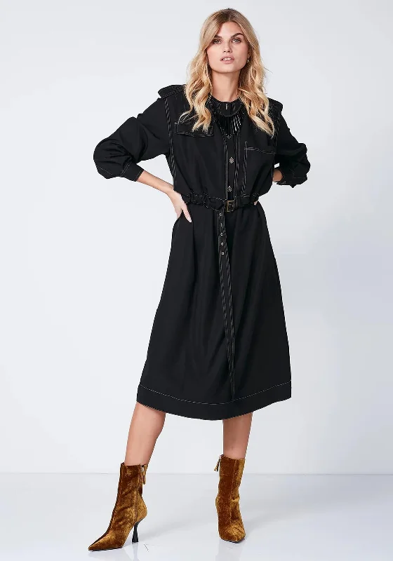 Bold fashion choices for the confident woman   NU Denmark Rosita Two in One Vest & Midi Dress, Black
