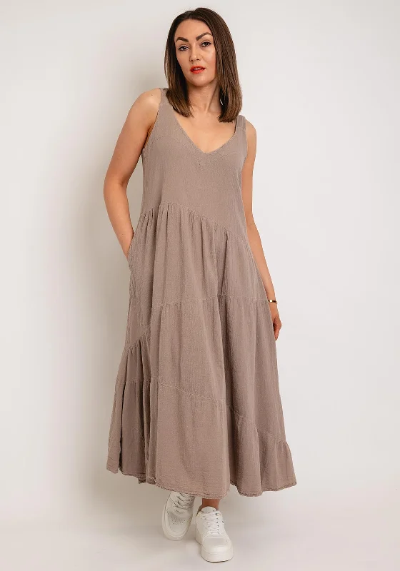 Affordable stylish women’s fashion collection One Life Mar Cotton Aline Maxi Dress, Taupe Affordable stylish women’s fashion collection One Life Mar Cotton Aline Maxi Dress, Taupe
