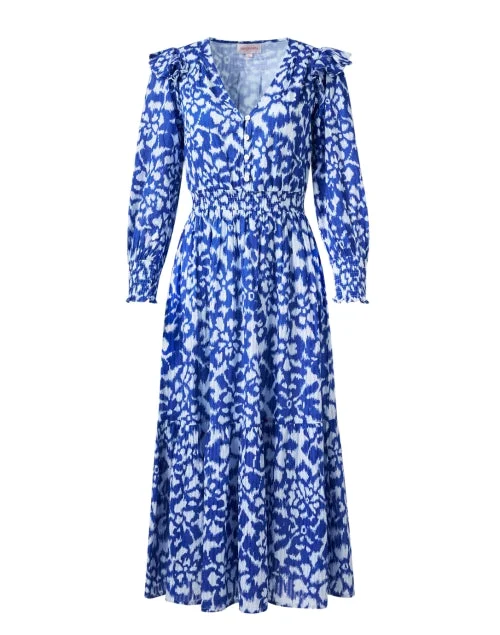 Chic, modern fashion for empowered women   Pearl Blue Ikat Cotton Dress