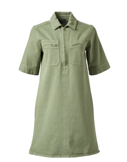Get noticed with eye-catching women’s fashion   Rosa Green Denim Dress