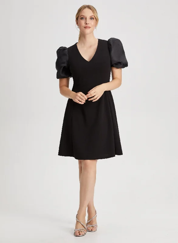 Women’s clothing to inspire confidence and beauty   Short Puff Sleeve Dress