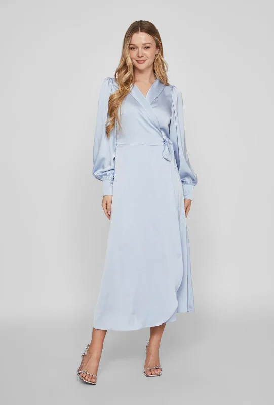 Uncover unique pieces for your perfect wardrobe Vila Vienna Ravenna Wrap Ankle Dress, Kentucky Blue Uncover unique pieces for your perfect wardrobe Vila Vienna Ravenna Wrap Ankle Dress, Kentucky Blue