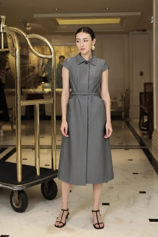 Elevate your style with fashionable women’s clothing   Xander Folded Collar Dress