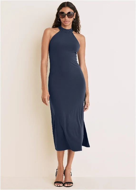 The ultimate destination for women’s clothing   High Neck Midi Dress - Navy