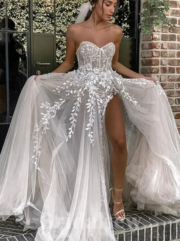 Elevate your style with fashionable women’s clothing A-line Lace Strapless Custom Fairy Elegant Vintage Dream Beach Long Wedding Dresses, Bridal Gown WD476 Elevate your style with fashionable women’s clothing A-line Lace Strapless Custom Fairy Elegant Vintage Dream Beach Long Wedding Dresses, Bridal Gown WD476