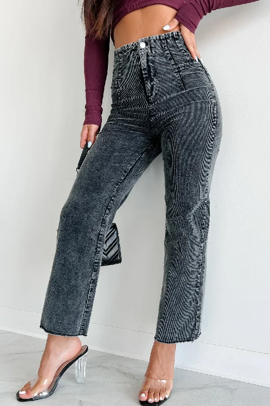Step up your style with trendy women’s clothing Bellatrix Mineral Wash Corduroy Pants (Black) Step up your style with trendy women’s clothing Bellatrix Mineral Wash Corduroy Pants (Black)