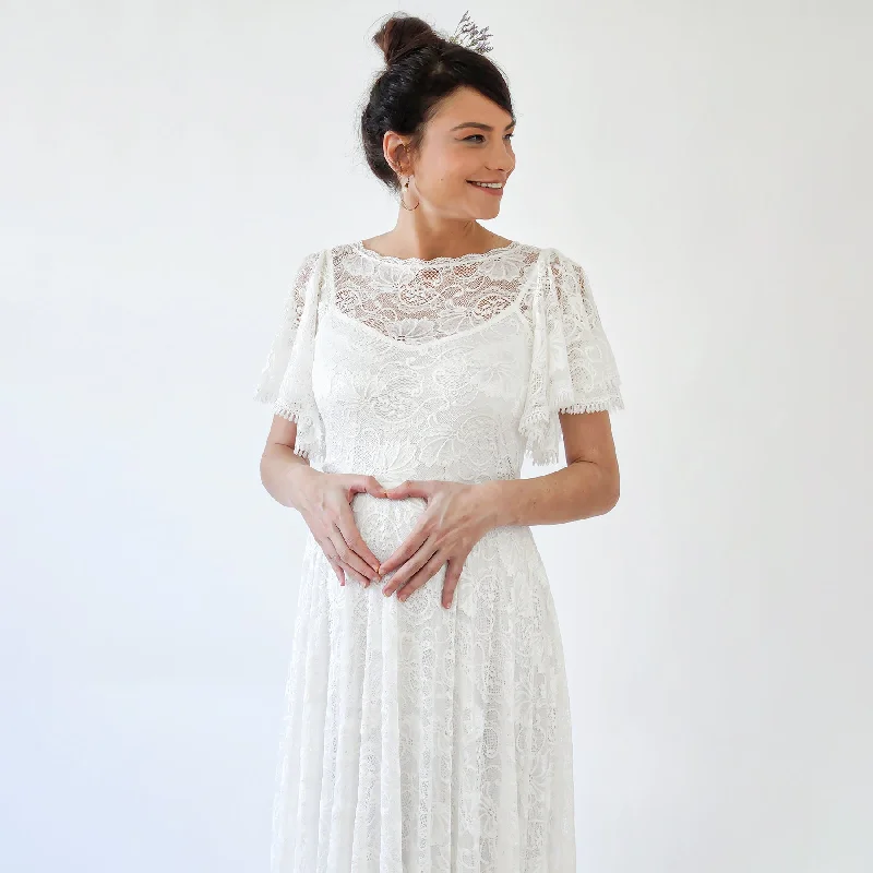 Elevate your style with fashionable women’s clothing Maternity Flutter Sleeve Dress #7014 Elevate your style with fashionable women’s clothing Maternity Flutter Sleeve Dress #7014