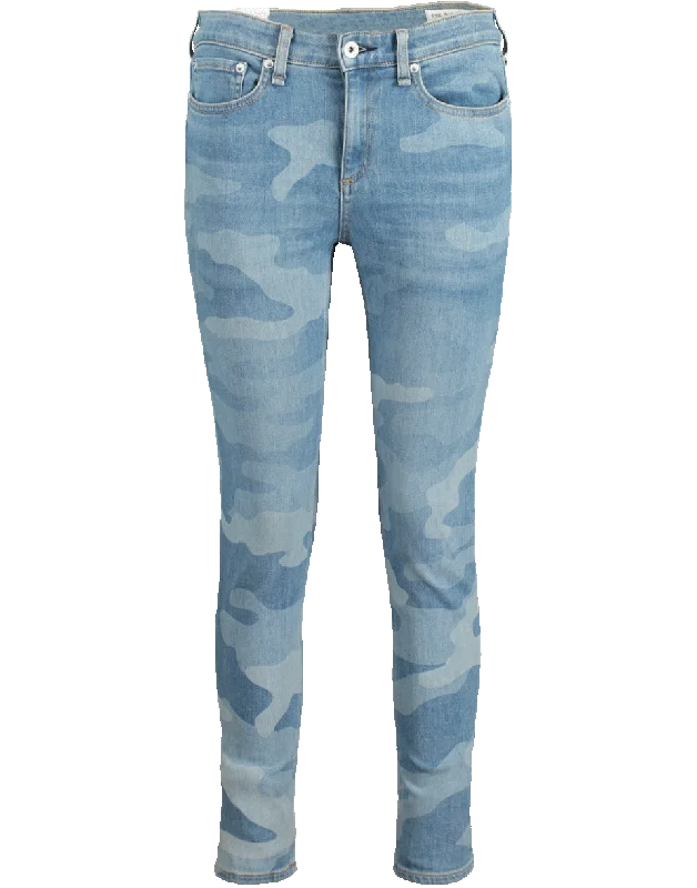 Soft, breathable fabrics for fashionable women   Camo Ankle Skinny Denim Pant