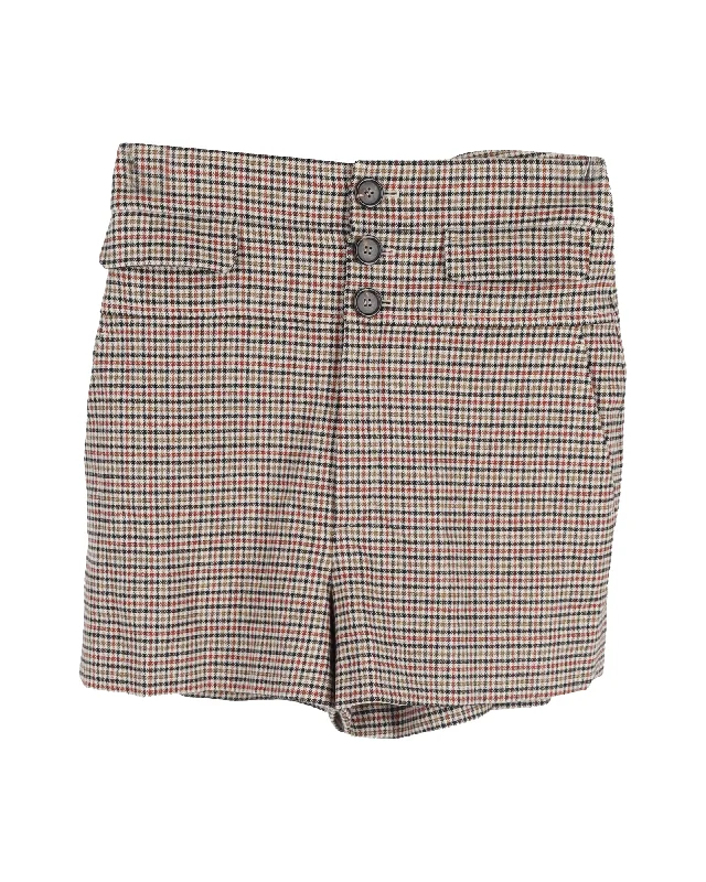 Confidence-boosting clothing for women Chloe Houndstooth Tailored Shorts in Brown Cotton Confidence-boosting clothing for women Chloe Houndstooth Tailored Shorts in Brown Cotton