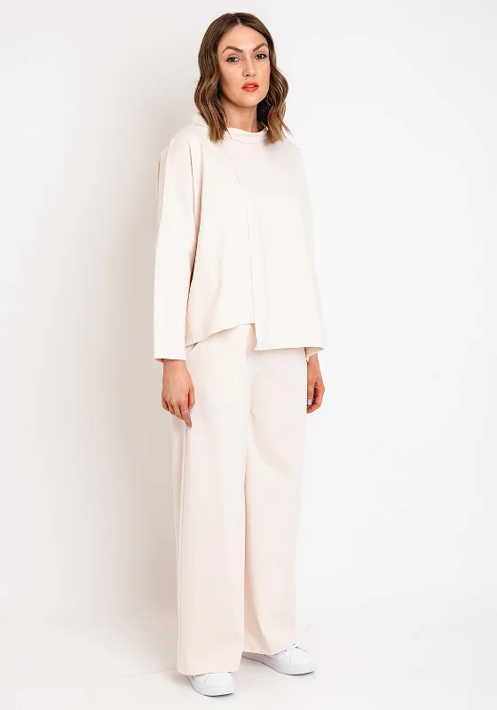 Luxurious fabrics and modern designs for women D.E.C.K By Decollage One Size Casual Two Piece, Beige Luxurious fabrics and modern designs for women D.E.C.K By Decollage One Size Casual Two Piece, Beige