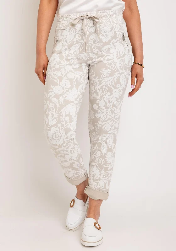 High-fashion styles at affordable prices D.E.C.K By Decollage Floral Print Trousers, Beige High-fashion styles at affordable prices D.E.C.K By Decollage Floral Print Trousers, Beige
