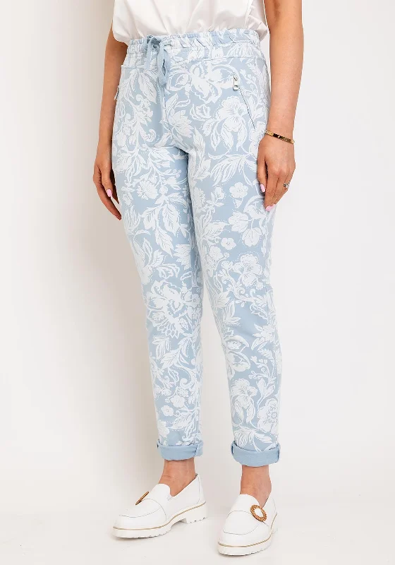 Step into style with our women’s clothing collection D.E.C.K By Decollage Floral Print Trousers, Sky Blue Step into style with our women’s clothing collection D.E.C.K By Decollage Floral Print Trousers, Sky Blue