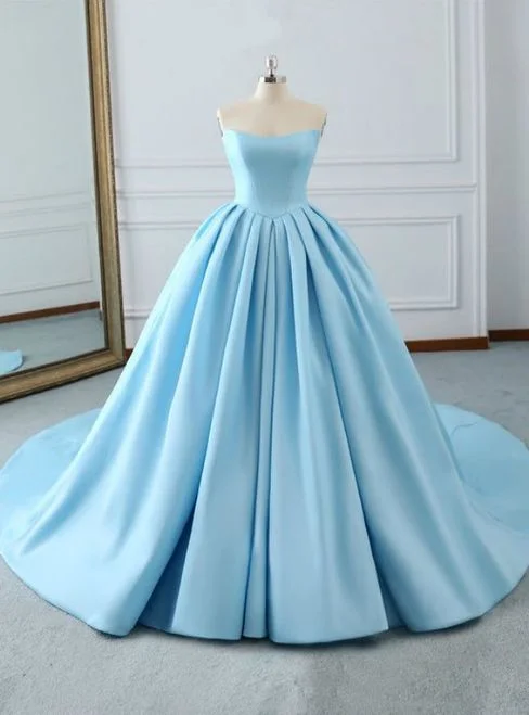 Refresh your wardrobe with high-quality women’s fashion Fashion Blue Ball Gown Strapless Pleats Wedding Dress With Train long prom evening dress formal gown cg23417 Refresh your wardrobe with high-quality women’s fashion Fashion Blue Ball Gown Strapless Pleats Wedding Dress With Train long prom evening dress formal gown cg23417